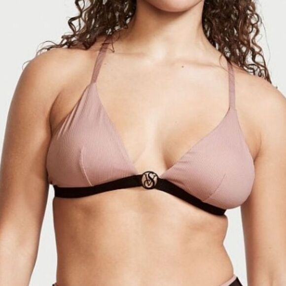 Victorias Secret Swim Wild Wanderer Bralette Bikini top and Bottom Set Mauve - Picture 2 of 10